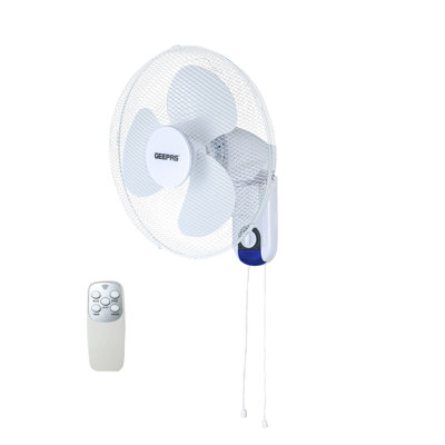 Geepas 16-Inch Wall Mounted Fan with Remote Control