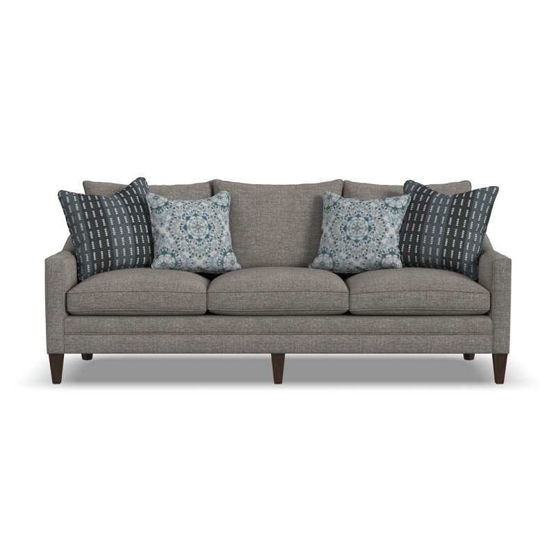 Canapé Helena, Polyester gris, H 36 po x l 85 po x P 37 po