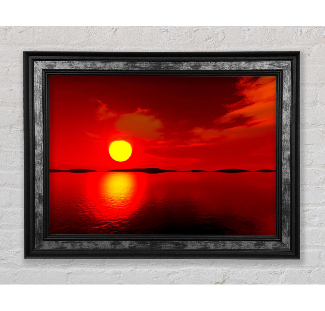 Red Sunblaze Reflection - Einzelner Bilderrahmen Kunstdrucke