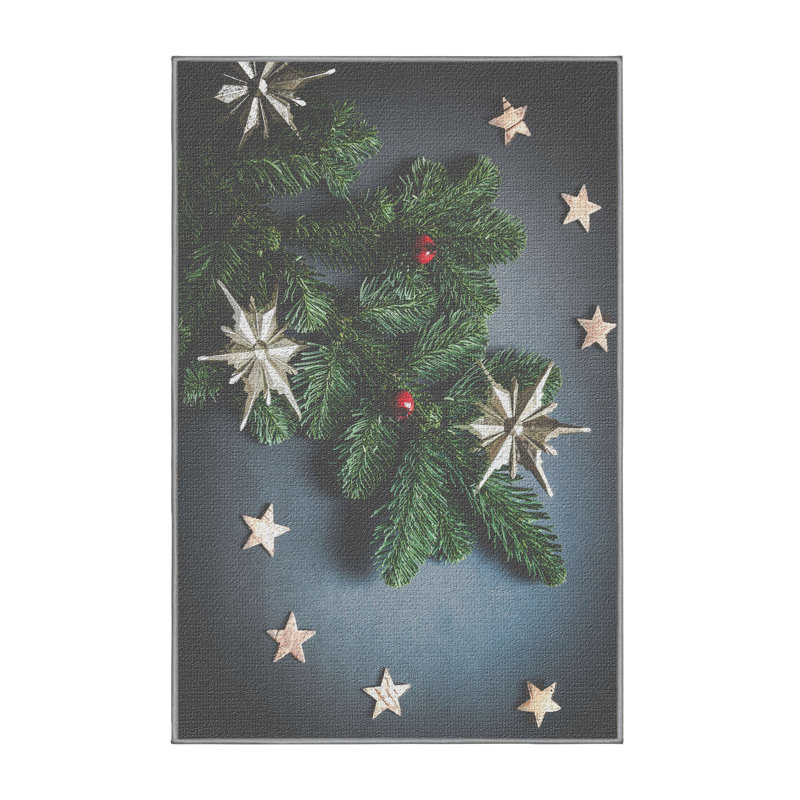 Tapis de noël blue area, Rectangle 2 pi x 5 pi
