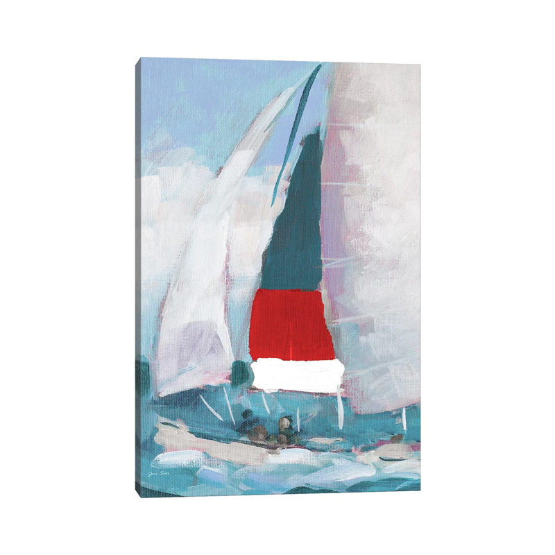 Red And Blue Sail I by Jane Slivka - Wrapped Canvas Print, 66.04 cm H x 45.72 cm W