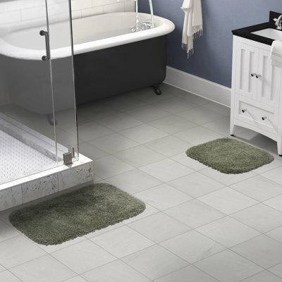 Treie Billie-Mae 2 Piece Nylon Bath Rug Set with Non-Slip Backing