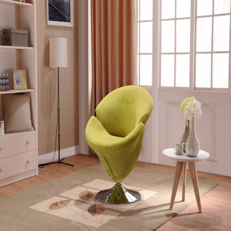 Fauteuil d'appoint pivotant, Vert