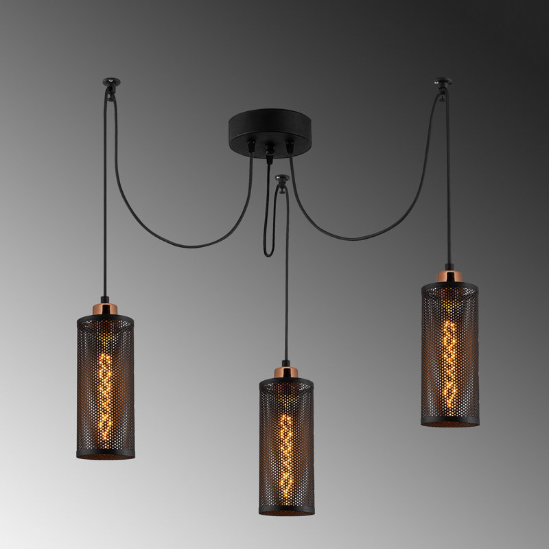 Luminaire suspendu cylindrique à 3 lumières Driffield