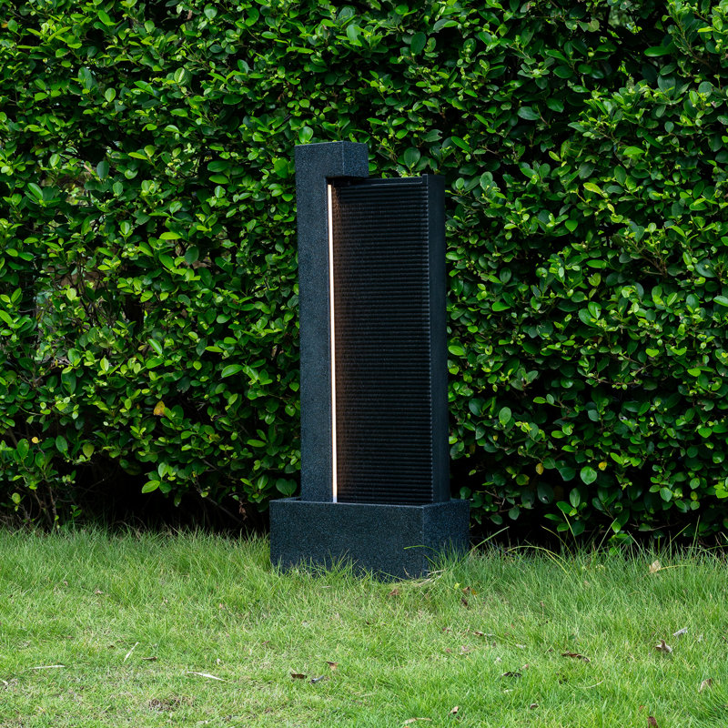 39.76" H Modern Waterfall Fountain