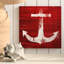 «Red and White Anchor» par Linda Woods, art mural sur toile-28020547