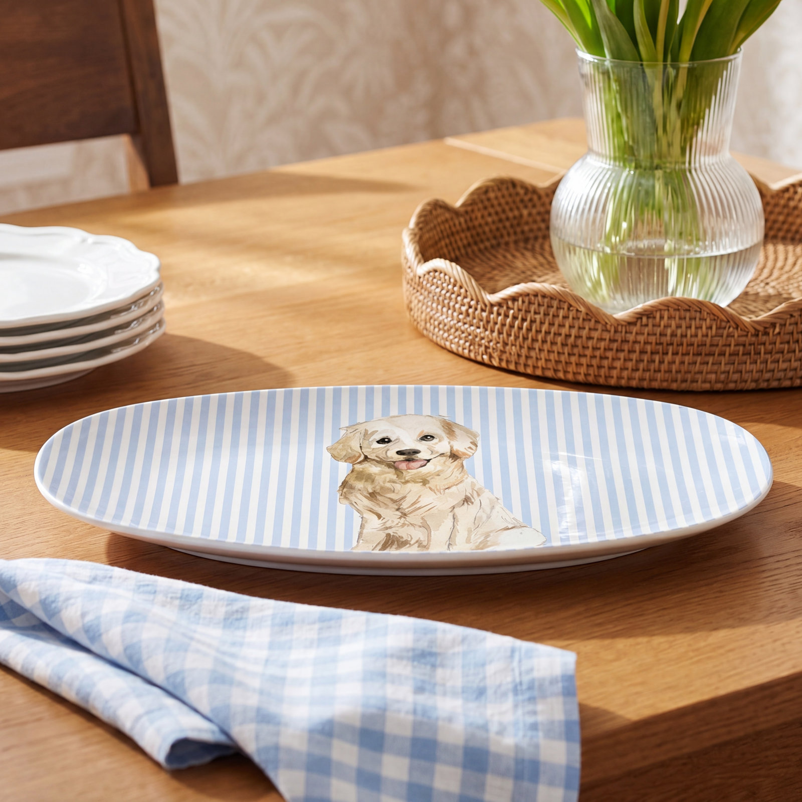 Traychic Oval Resin Platter