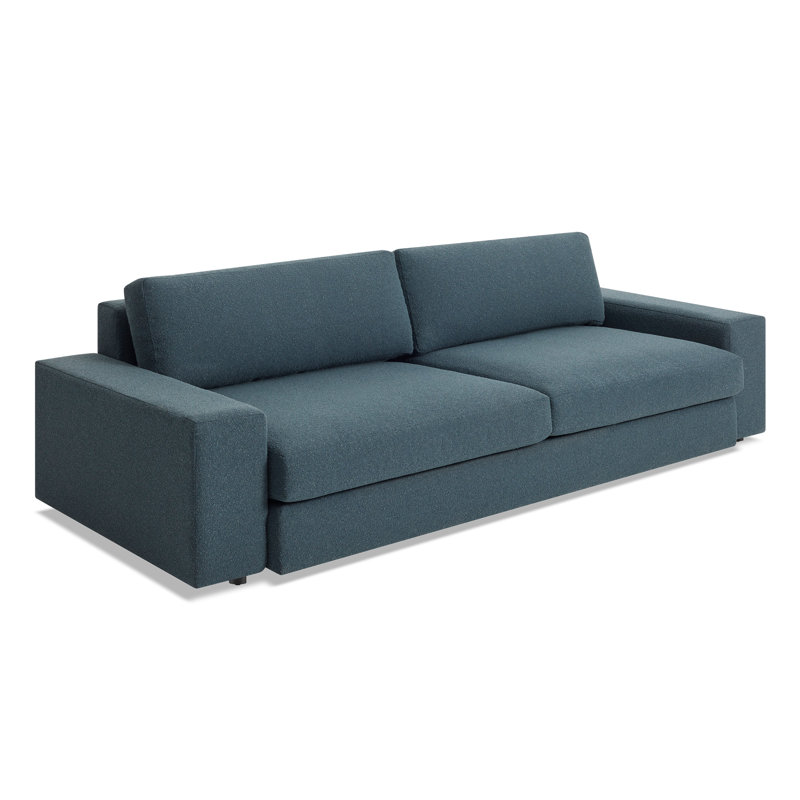 Esker Upholstered Sofa, Kelso Blue 100% Polyester, 31" H x 98" W x 42" D