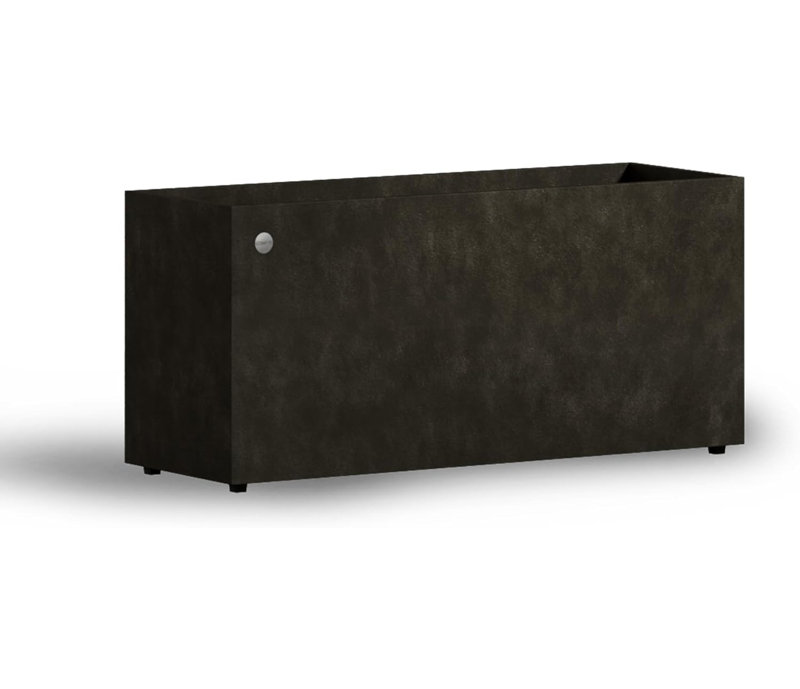 Reglo Rectangular Planter – (Bone) Finish – Fiberglass Indoor/Outdoor and Weather-Resistant Large Planter Exterior,  Interior)