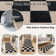 Vilena Checkerboard Pattern Washable Area Rug - Bold Textured Design for Living Room, Bedroom, or Kitchen Decor