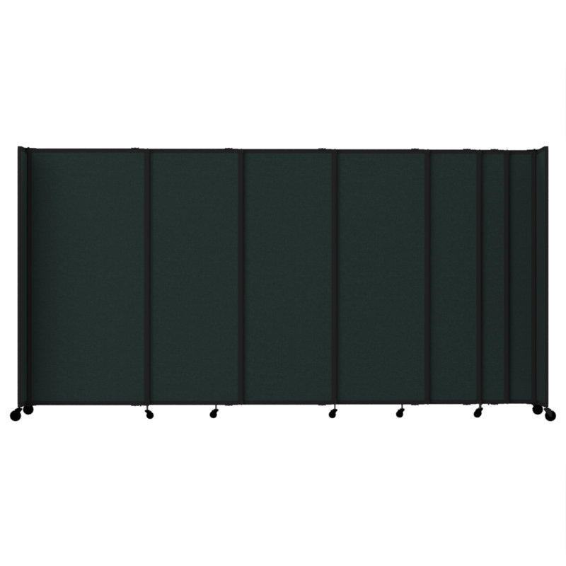 Cloison portative coulissante en tissu StraightWall, H 72 po x l 86 po x P 1 po, Vert forêt