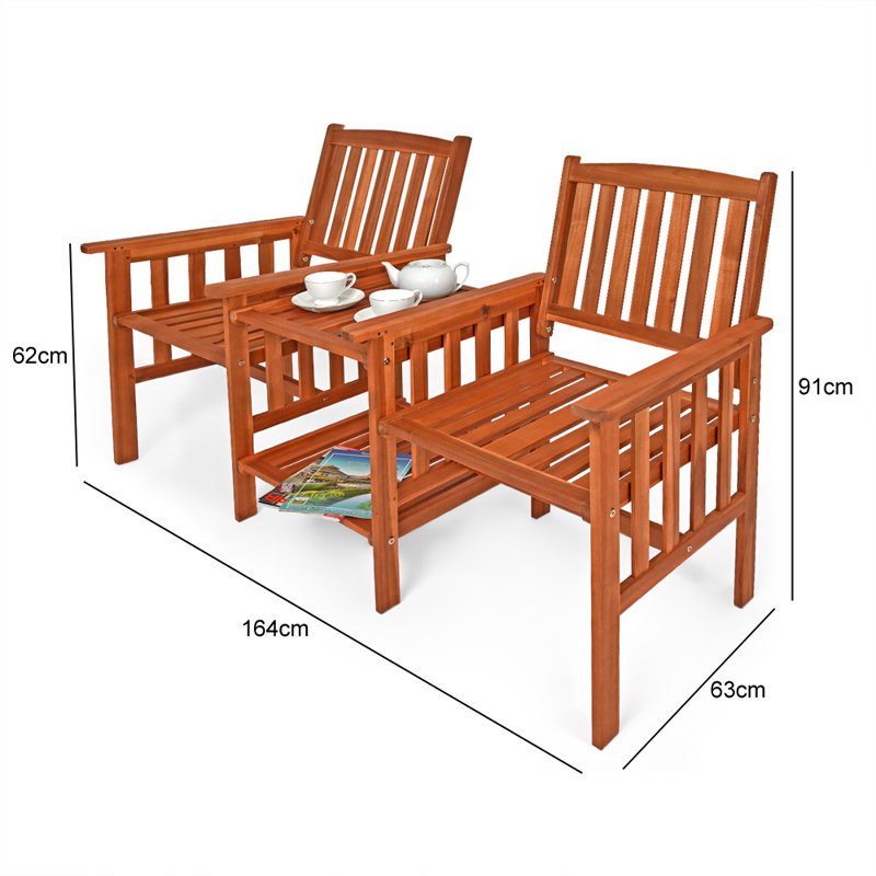 Osgood Solid Wood Acacia Outdoor Bench