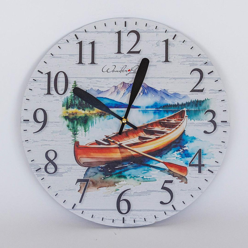 Horloge murale Canoe On A Lake