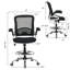 Chaise de dessinateur en maille mid Deana