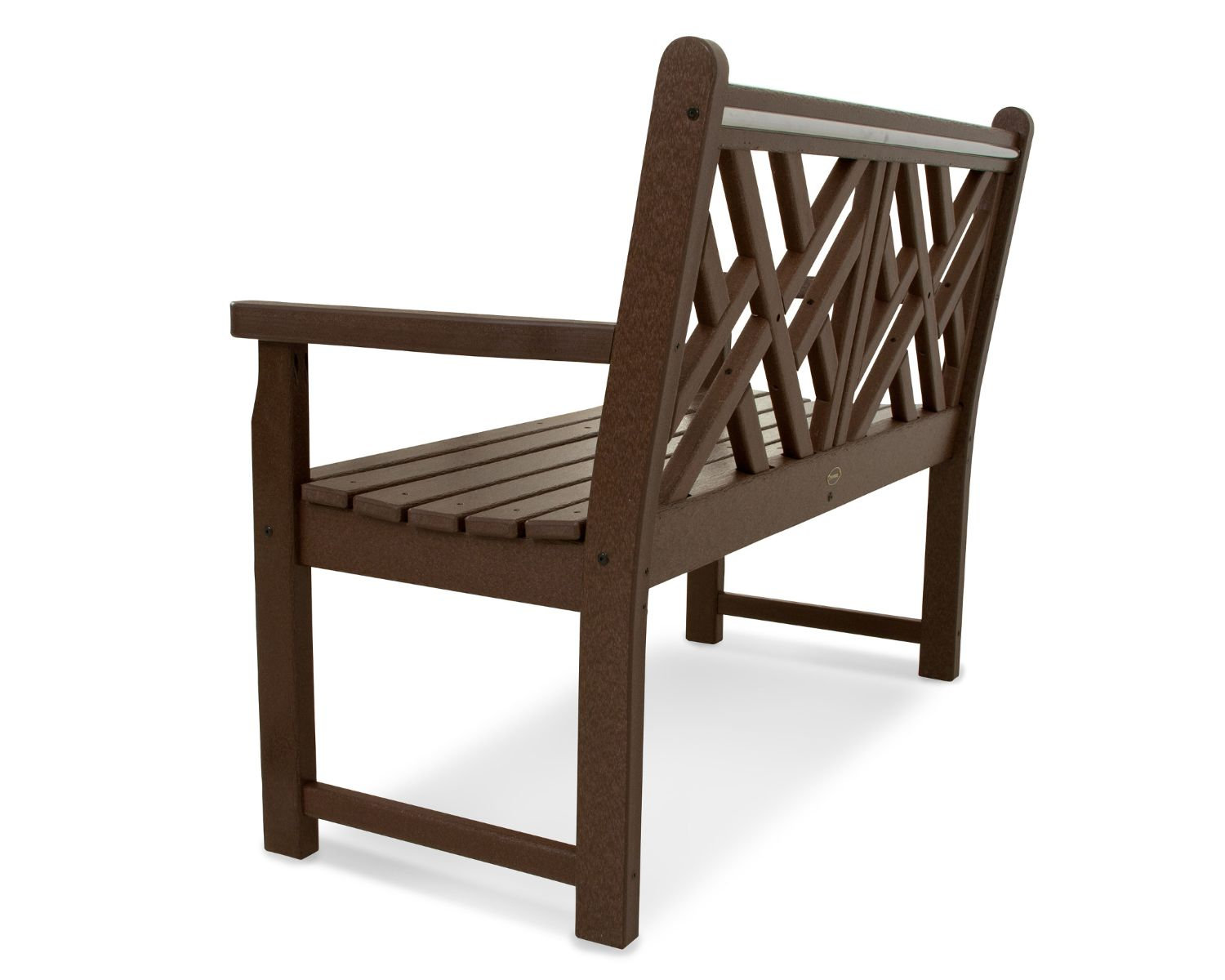 POLYWOOD® Chippendale 47" Garden Bench, Mahogany