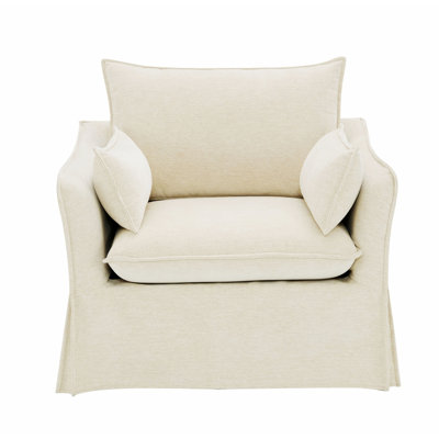 Chaise d'appoint avec 2 coussins, chaise rembourrée avec structure intérieure en bois, chaise d'appoint simple pour la maison