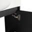 Meuble-lavabo mural de 26 po avec lavabo en céramique blanche et porte à fermeture en douceur, chêne foncé, contreplaqué, emballage Kd-182395949-182395951