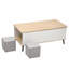 Ensemble de 5 tables basses avec rangement et repose-pieds Kanette -1652531059-1652531058