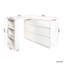 Bureau en L et meuble-lavabo en L avec 6 tiroirs, plateau de table extensible et rangement de grande capacité pour le maquillage de bureau et de chambre à coucher