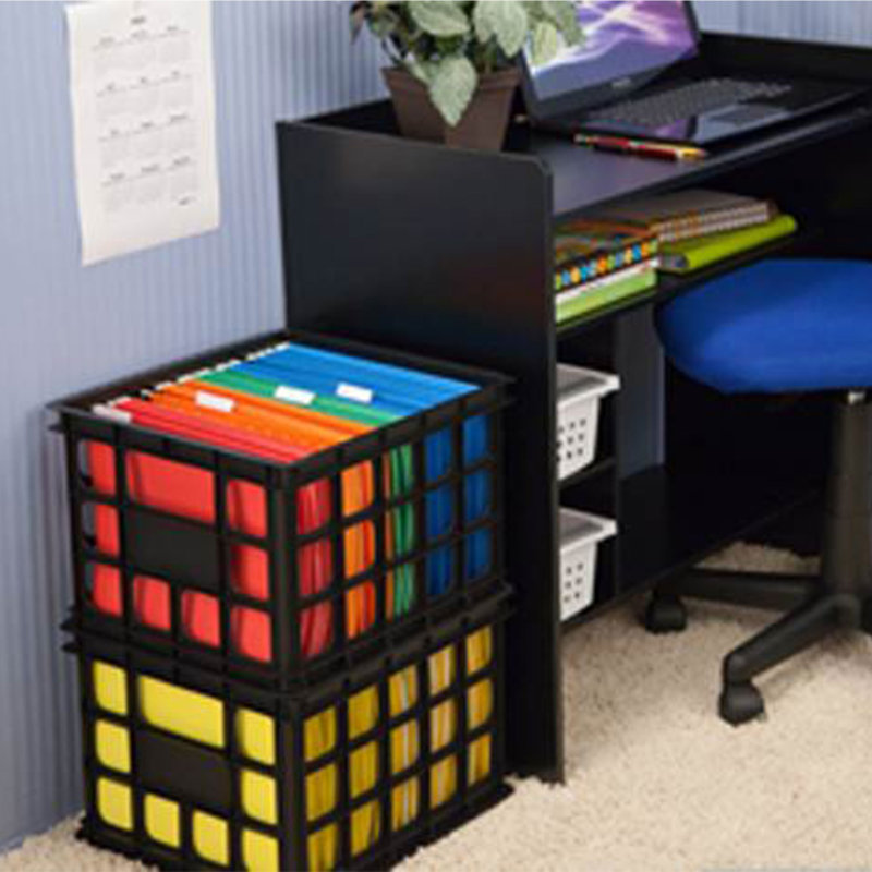 Caisse de rangement en plastique multi-usage Sterilite, noire