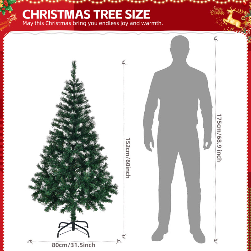 5' H Artificial Pine Christmas Tree
