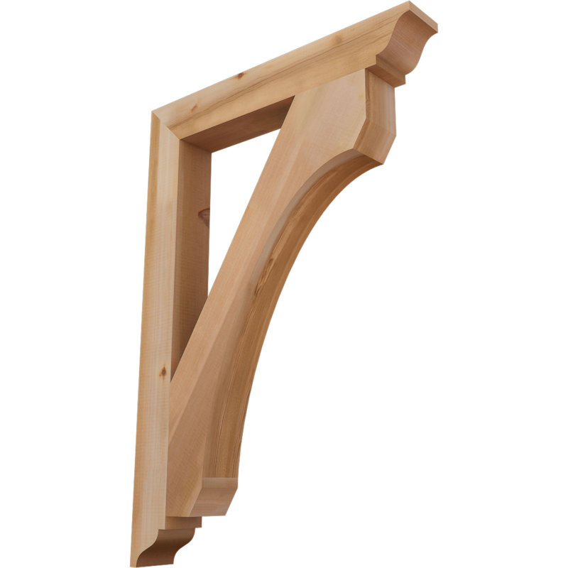 Support en bois rustique traditionnel BKTLEC01, Cèdre rouge de l'Ouest (lisse), H 40 po x l 3,5 po x P 28 po