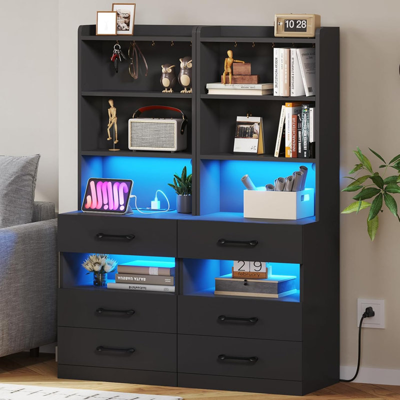 Ensemble de 2 tables de chevet, tables de chevet modernes avec tiroir de rangement et tablette ouverte, table de bout pour chambre à coucher, salon et petits espaces