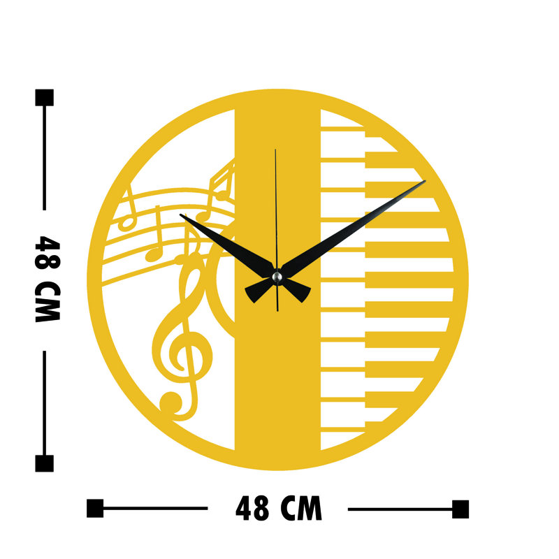 Nadell 19'' Wall Clock, Gold/Black