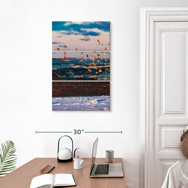 Gillard Seagulls In Riga Gillard, 32" H x 20" W