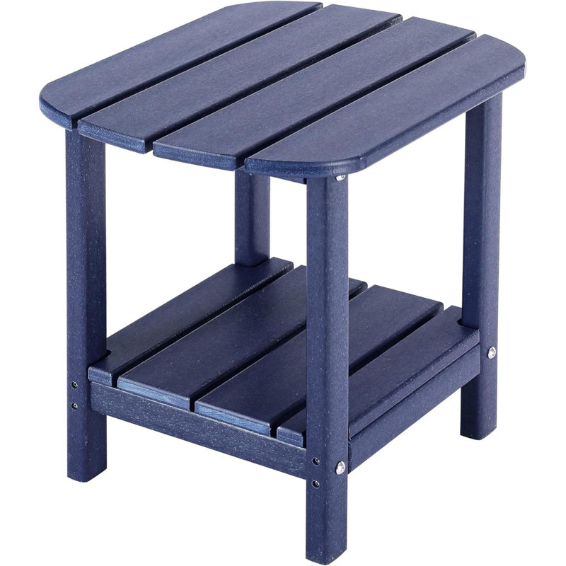 Double table d'appoint Adirondack, tables d'appoint d'extérieur, tables de bout pour patio, cour, piscine, compagnon d'intérieur, facile d'entretien et résistante aux intempéries