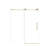 1/4"(6 Mm) Clear Tempered Glass Shower Door For Bathroom, American Design, Brushed Gold Stainless Steel Handle, - Proof Film, Large Wheels And Round Tracks, Easy To Clean Surface Bathroom 56 60"w X