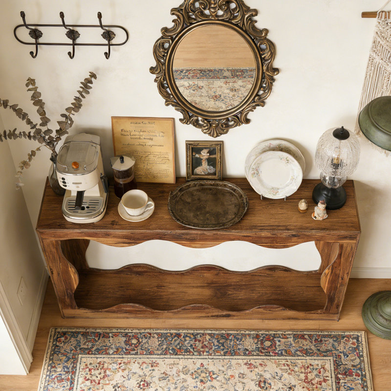 Table d'entrée de style moderne, Brun rustique