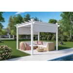 Kerrimore 120' W x 120' D Vinyl Pergola with Canopy