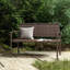 Outsunny 2 Seater Poly Rattan Garden Bench All Weather for Patio Brown