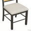 Ensemble de table de salle à manger 7 pièces avec placage en chêne patiné et chaises en rotin pour des réunions de famille confortables-989412881