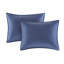 Ensemble de literie 8 pièces en seersucker bleu de qualité supérieure, polyester doux pour la maison