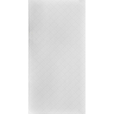 Tuile marocaine MirroFlex de 4 pi x 8 pi Panneaux muraux PVC PVC 3D - Blanc brillant (32 pieds carrés / feuille)