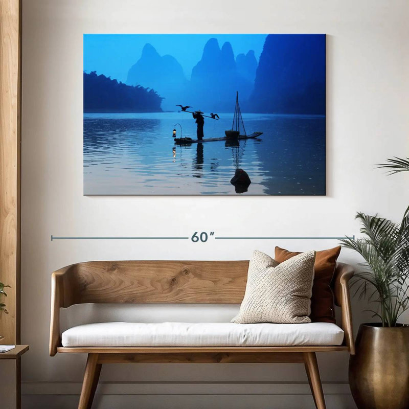 Senne Li River Cormorant Fishing, 32" H x 48" W