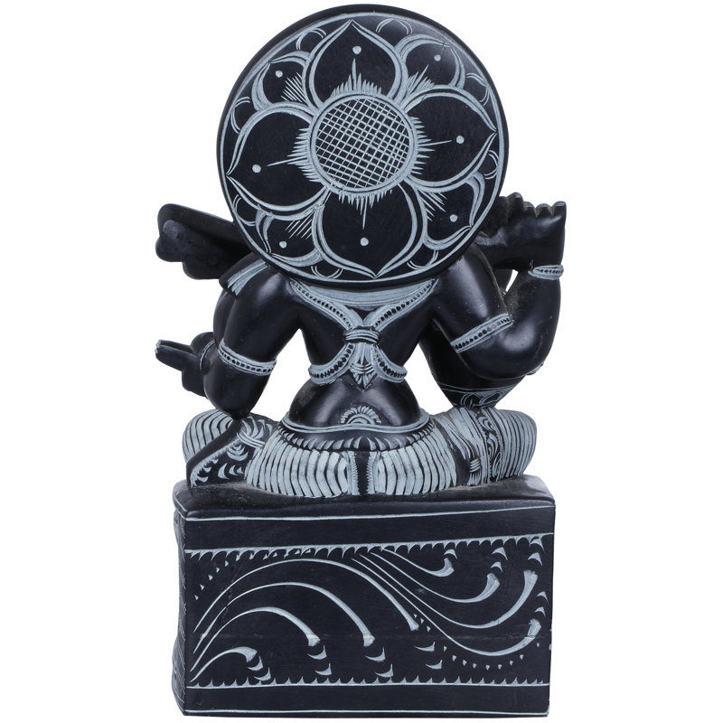 Déesse Saraswati avec figurine Aureole Lotus