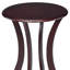Table d'appoint ronde cerise avec plateau en faux marbre
