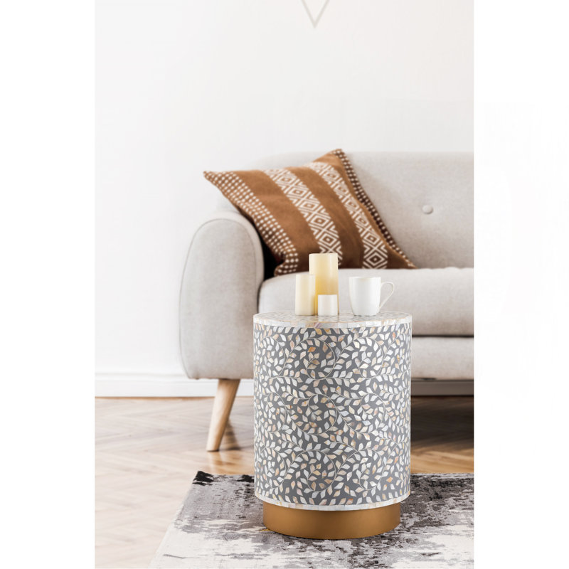 Table de bout grise, Gris