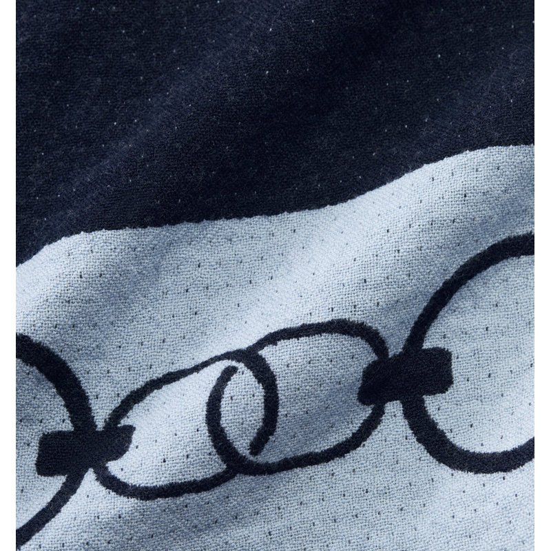 Eterna Hand Woven Throw Blanket, Navy