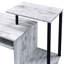 Bureau en métal et en placage de papier avec plateau à clavier blanc antique et noir