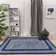 Alfa Rich Candelario Navy, Royal Blue Washable Woven Cotton Area Rugs for Living Room Bedroom Kitchen Dining