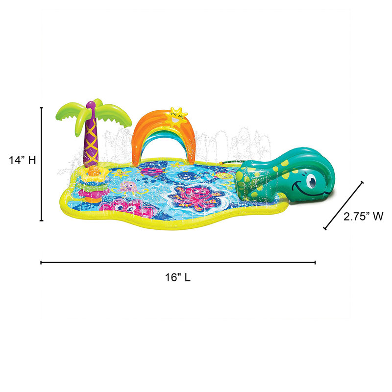 Tapis de jeu gonflable avec glissade pour enfants Banzai Splish 'N Splash