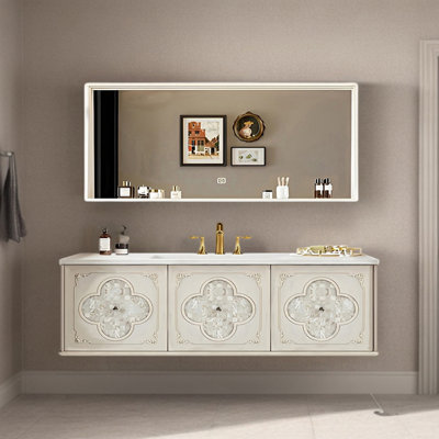 French light luxury style bathroom cabinet