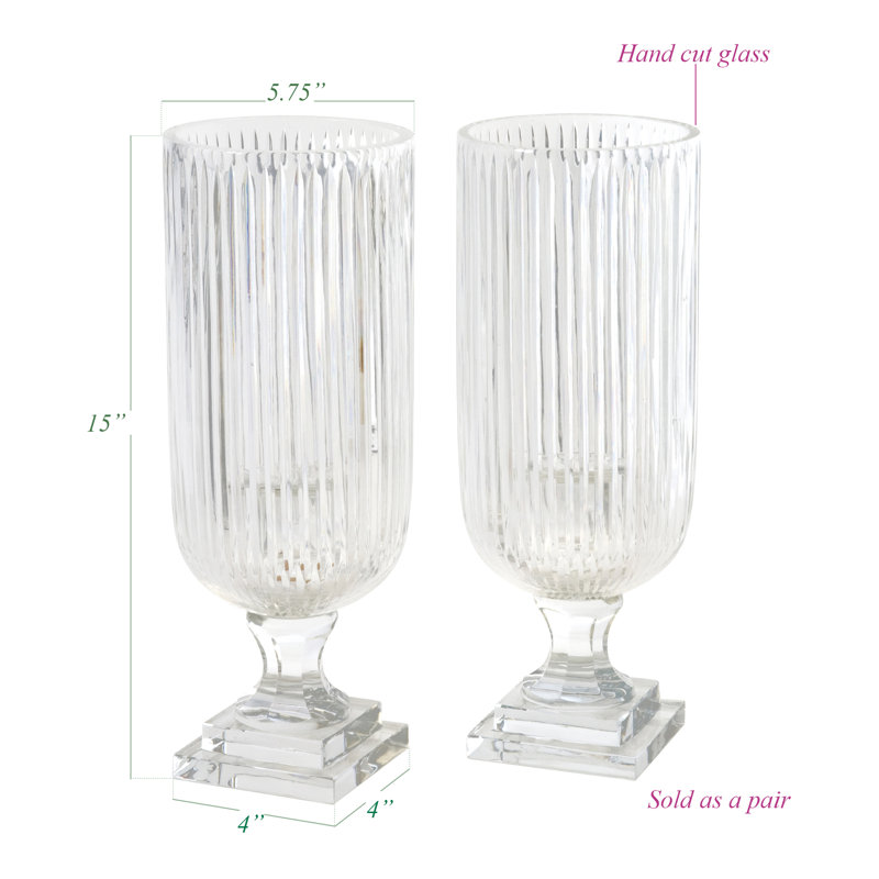 Bougie ouragan en verre