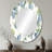 White Green Minimalism Eucalyptus Essence II - Traditional Oval Wall Mirror-637532525