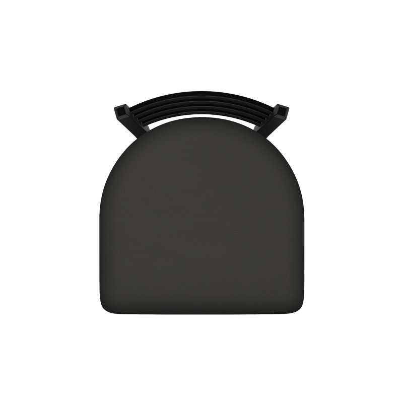 Tabouret de bar pivotant de 36" Evers, Noir froissé, Vinyle - fer Canter, Extra Tall (36” Seat Height)