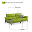 Canapé modulaire kaki en cuir véritable-1946070369